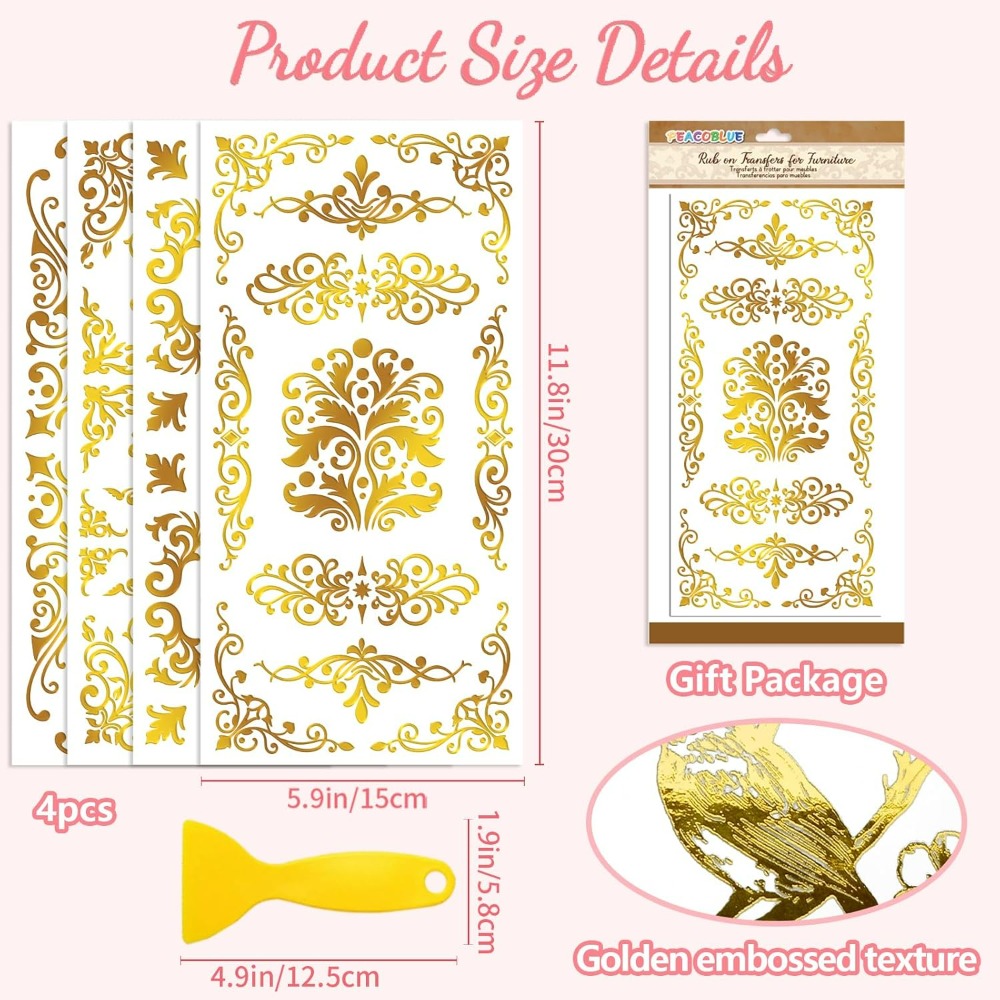 Rub on Transfer Decal Sticker  - Interior Design Paper 评论和价格