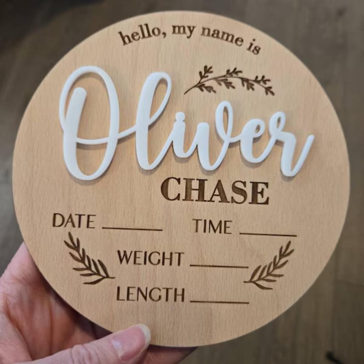 1Pc Custom Baby Announcement S - Interior Design Names 评论和价格