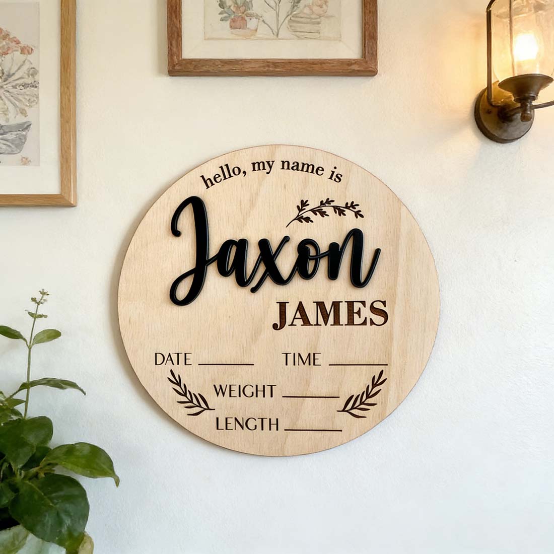 1Pc Custom Baby Announcement S - Interior Design Names 评论和价格