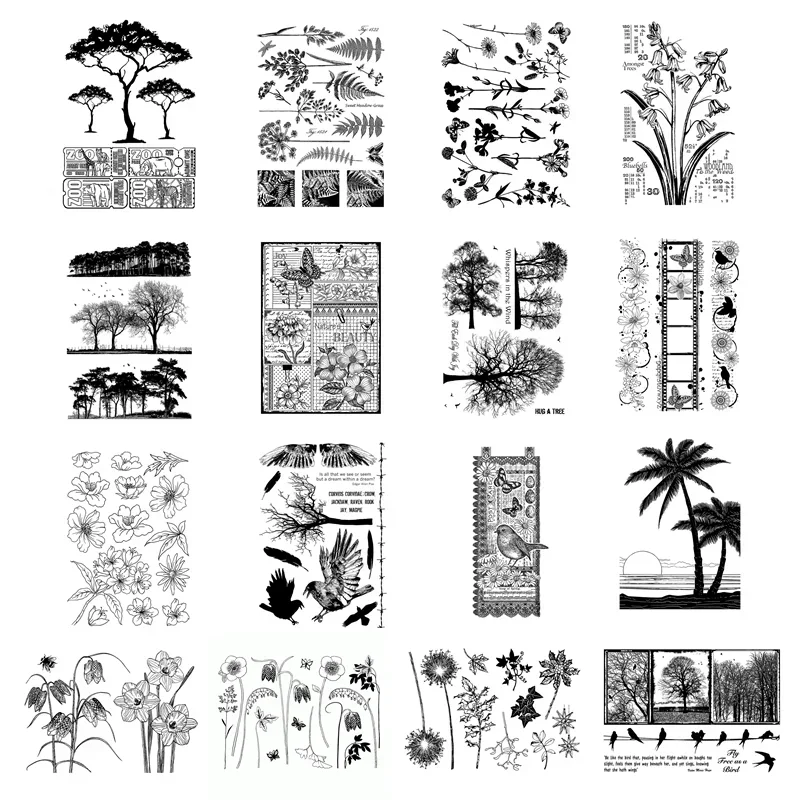 New Arrival Plant Clear Stamps - Interior Design Paper 评论和价格
