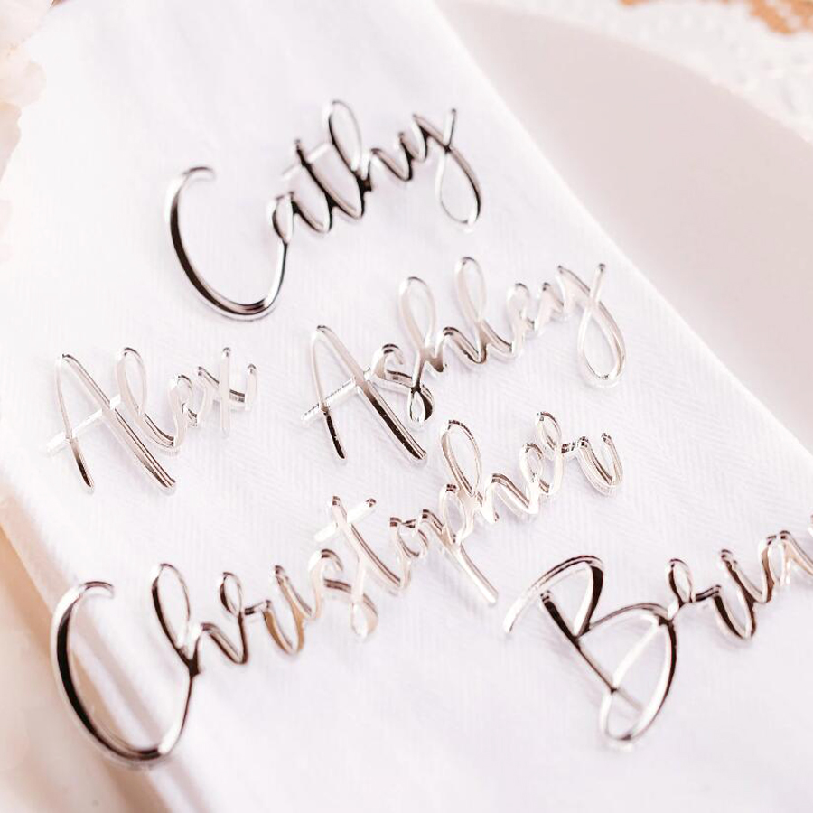 Acrylic Name Place Cards, Wedd - Interior Design Names 评论和价格
