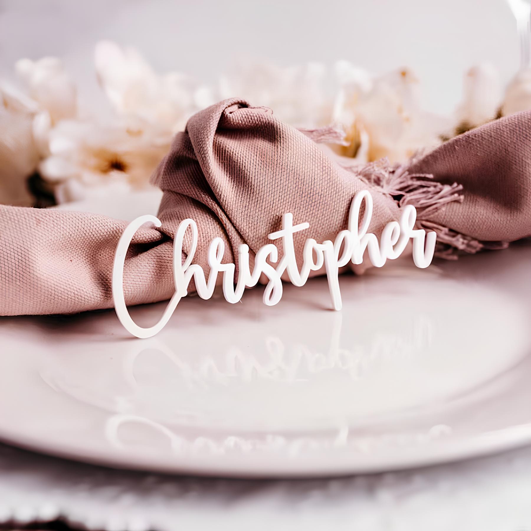 Acrylic Name Place Cards, Wedd - Interior Design Names 评论和价格