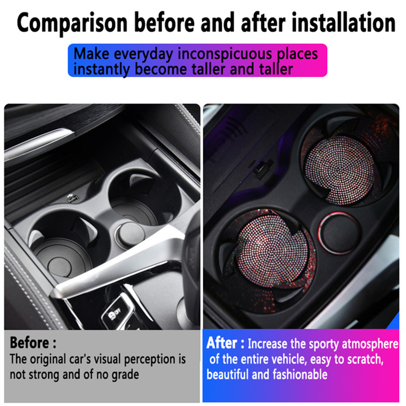 2Pcs Car Non Slip Water Cup Pa - Interior Design Texture 评论和价格