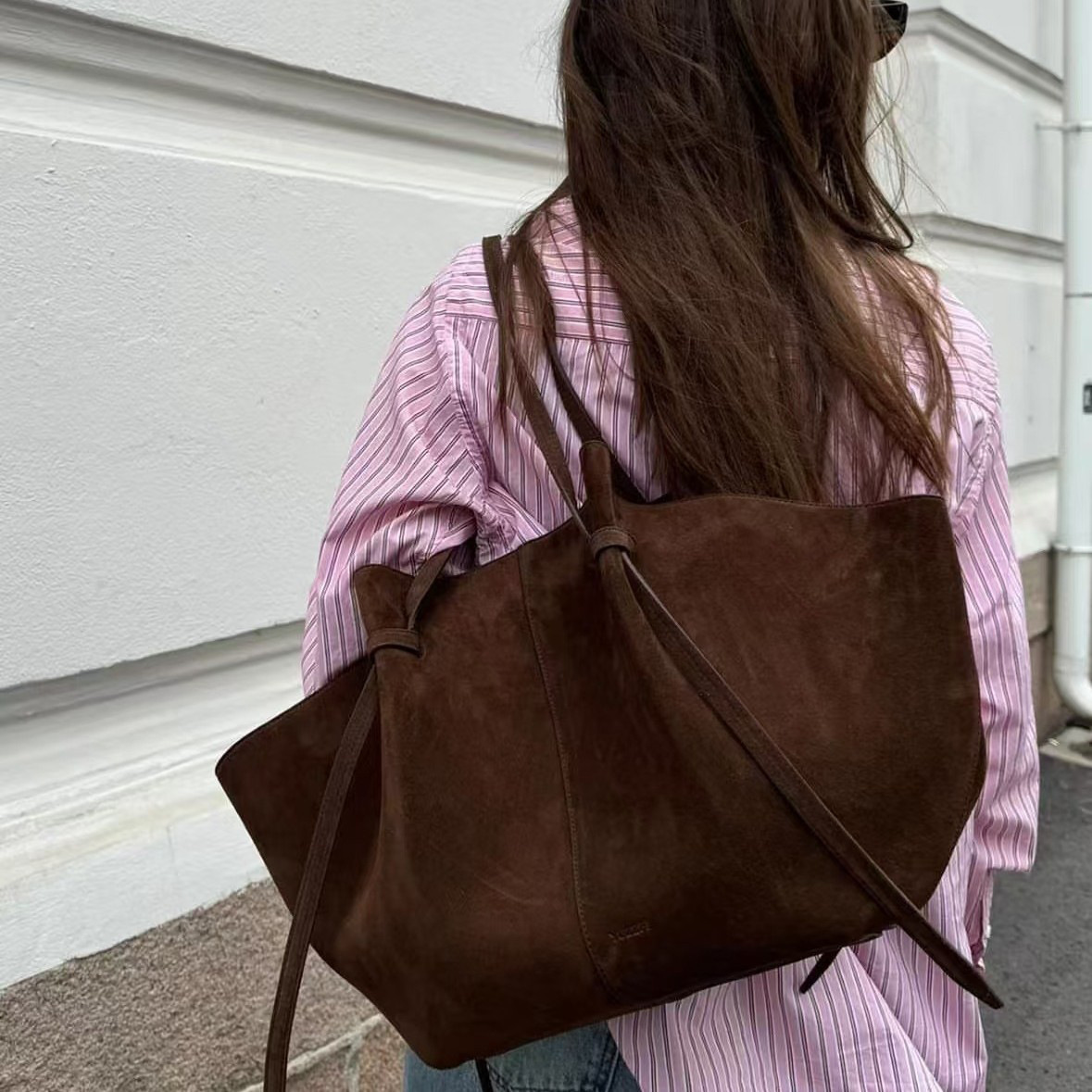 Faux Suede Tote Bags For Women - Interior Design Name 评论和价格