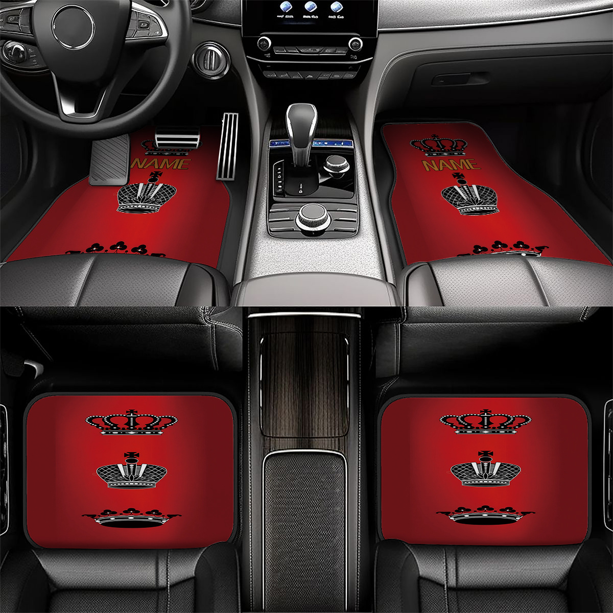 4pcs Customizable Name Car Flo - Interior Design Name 评论和价格