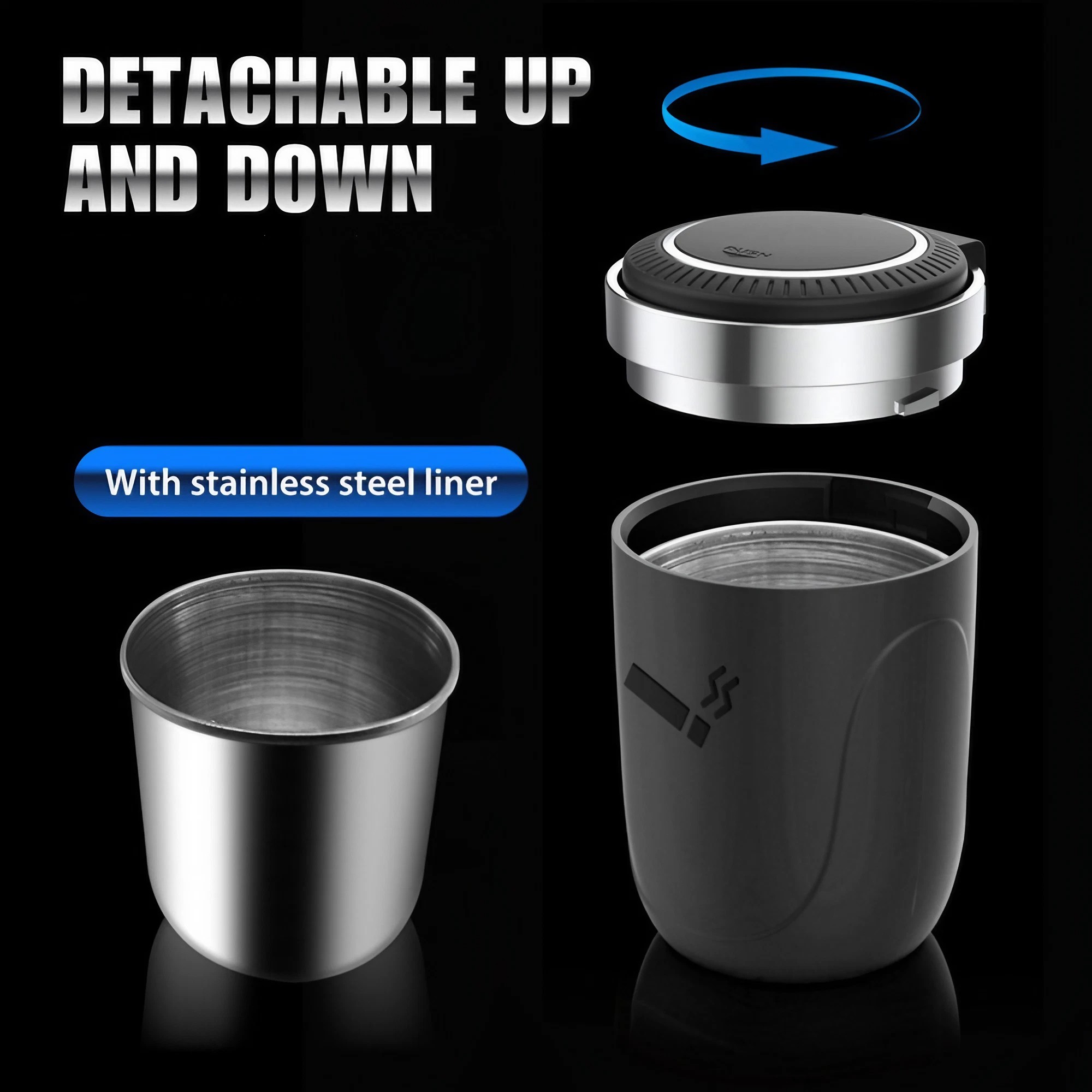 Car Ashtray With Led Light Smo - Interior Design Degree 评论和价格