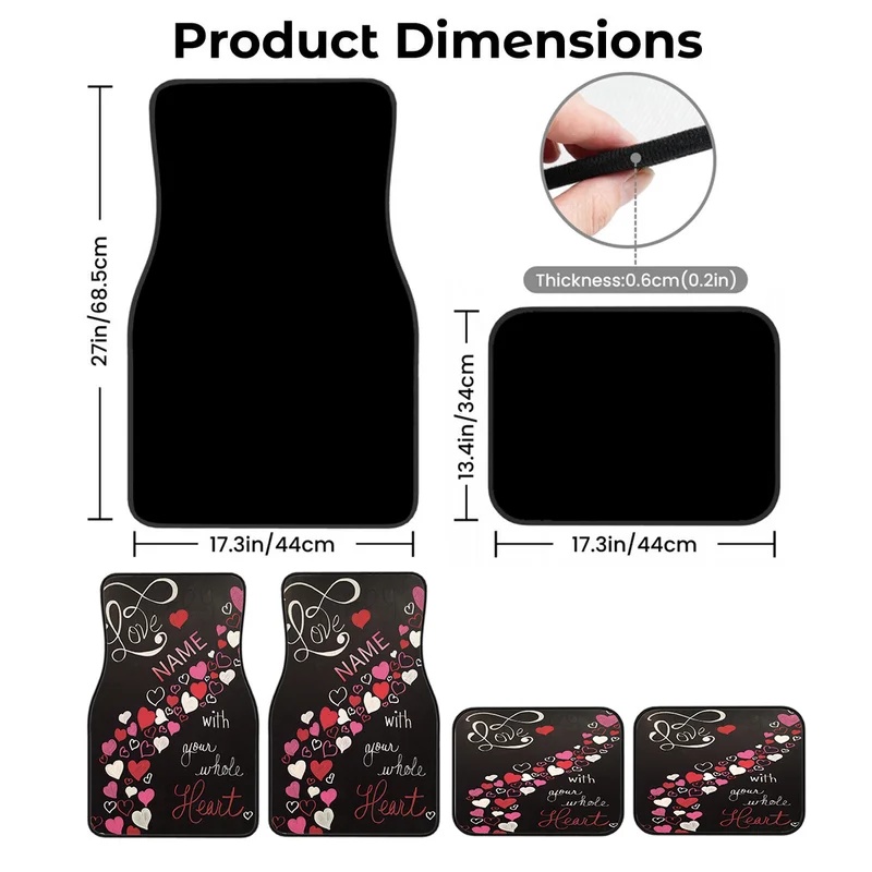 4pcs Customizable Name Car Flo - Interior Design Name 评论和价格