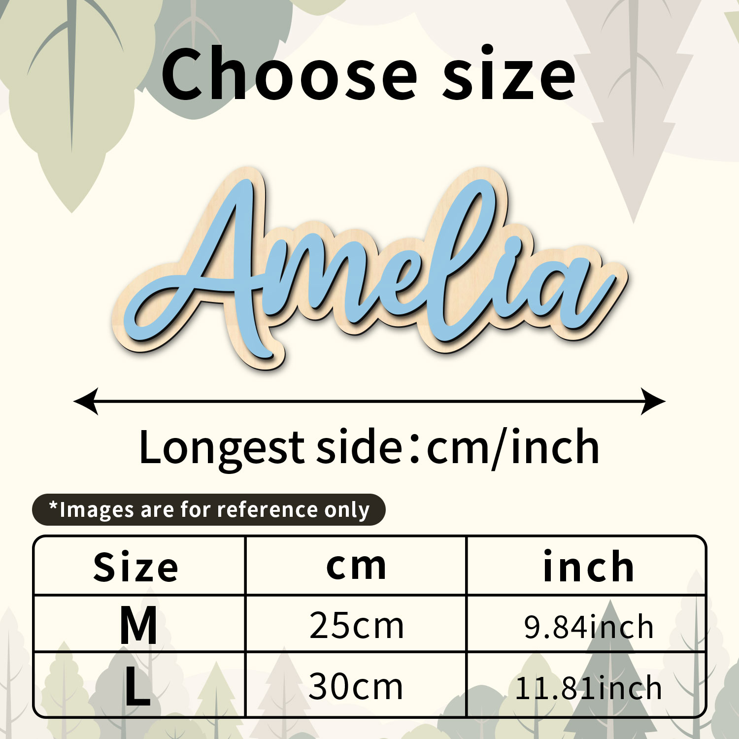1pc Customized Wooden Name Dec - Interior Design Names 评论和价格